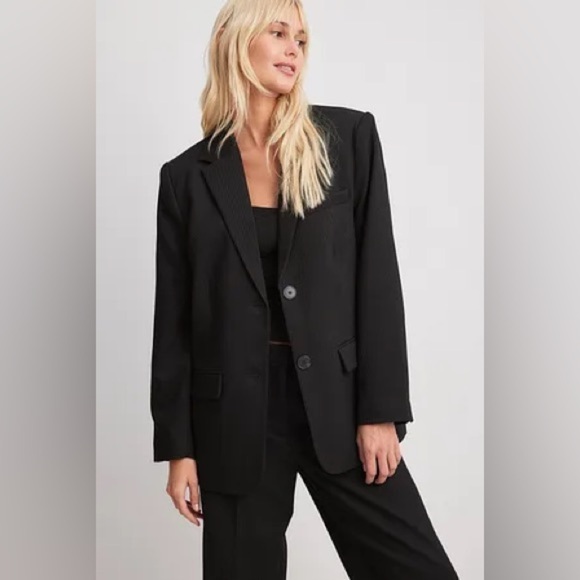 Vintage Polka Dot Black on Black Blazer - Picture 1 of 6